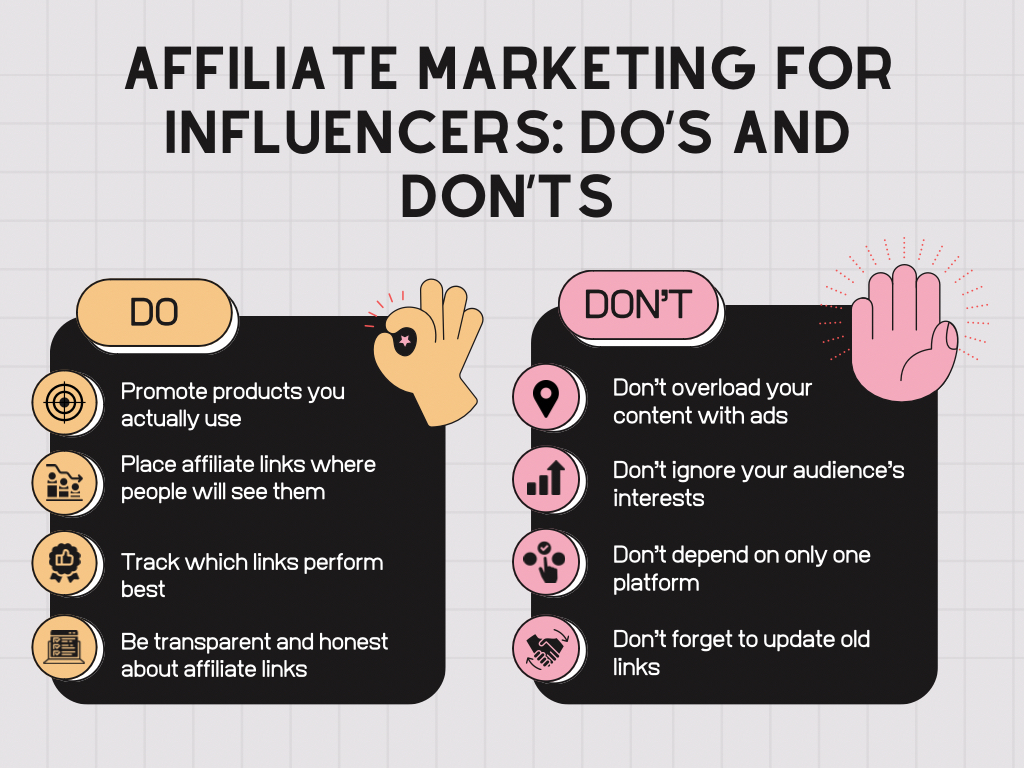 affiliate marketing do's and don'ts