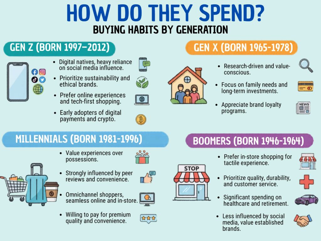 how different generations spend their money